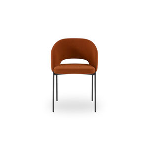 Siena, Set di 2 sedie in tessuto Arancione (52cm X 55.5cm H. 78.5cm) | Duzzle