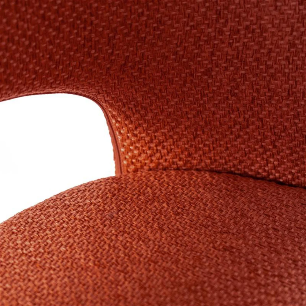 Siena, Set di 2 sedie in tessuto Arancione (52cm X 55.5cm H. 78.5cm) | Duzzle