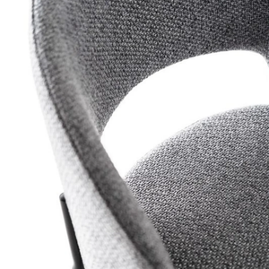 Siena, Set di 2 sedie in tessuto Grigio chiaro (52cm X 55.5cm H. 78.5cm) | Duzzle