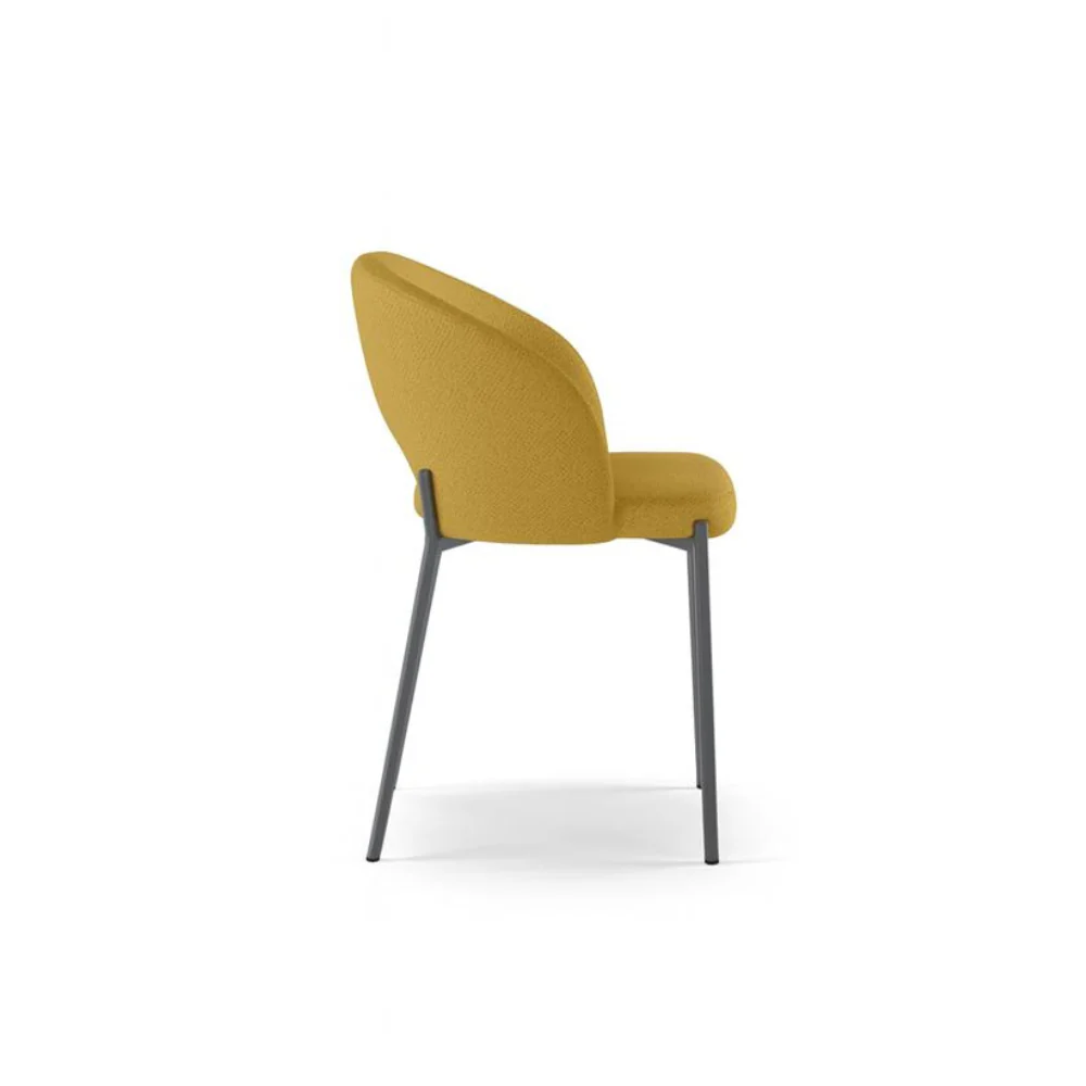 Siena, Set di 2 sedie in tessuto Giallo (52cm X 55.5cm H. 78.5cm) | Duzzle