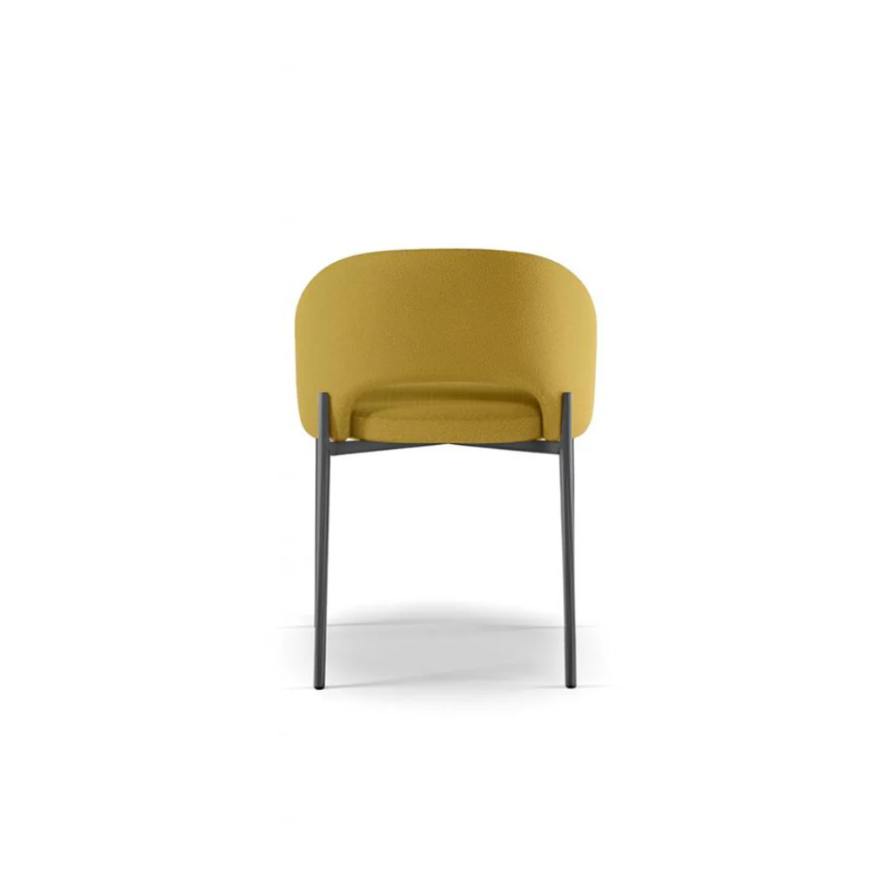 Siena, Set di 2 sedie in tessuto Giallo (52cm X 55.5cm H. 78.5cm) | Duzzle