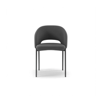 Siena, Set di 2 sedie in tessuto Grigio scuro (52cm X 55.5cm H. 78.5cm) | Duzzle