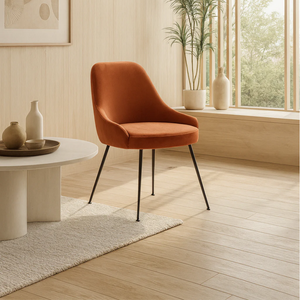 Andromeda,  Sedia in microfibra Ruggine (48.5cm X 49.5cm H. 80cm) | Duzzle