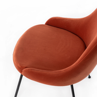 Andromeda,  Sedia in microfibra Ruggine (48.5cm X 49.5cm H. 80cm) | Duzzle