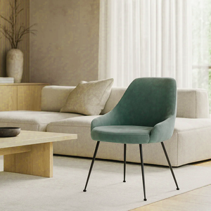 Andromeda,  Sedia in microfibra Verde acqua (48.5cm X 49.5cm H. 80cm) | Duzzle