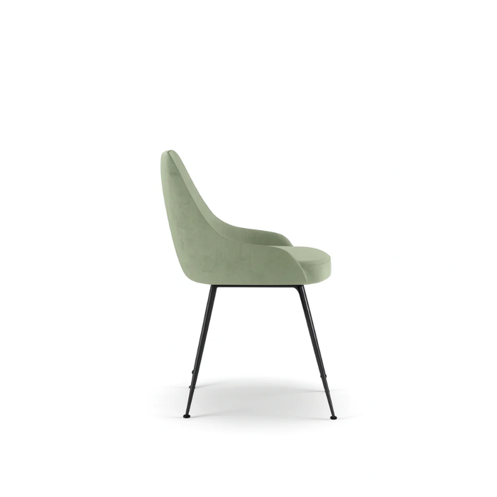 Andromeda,  Sedia in microfibra Verde acqua (48.5cm X 49.5cm H. 80cm) | Duzzle