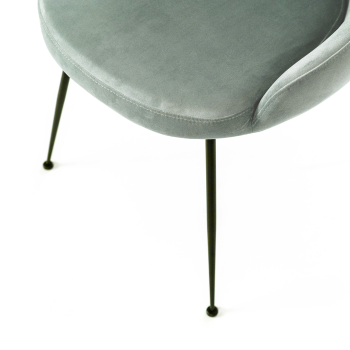 Andromeda,  Sedia in microfibra Verde acqua (48.5cm X 49.5cm H. 80cm) | Duzzle