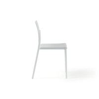 Aurora, Set di 4 sedie in polipropilene Bianco (52.5cm X 55cm H. 81cm)| Duzzle