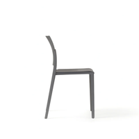 Aurora, Set di 4 sedie in polipropilene Grigio chiaro(55cm X 52.5cm H. 81cm)| Duzzle