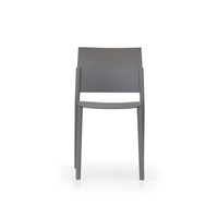 Aurora, Set di 4 sedie in polipropilene Grigio scuro (52.5cm X 55cm H. 81cm)| Duzzle