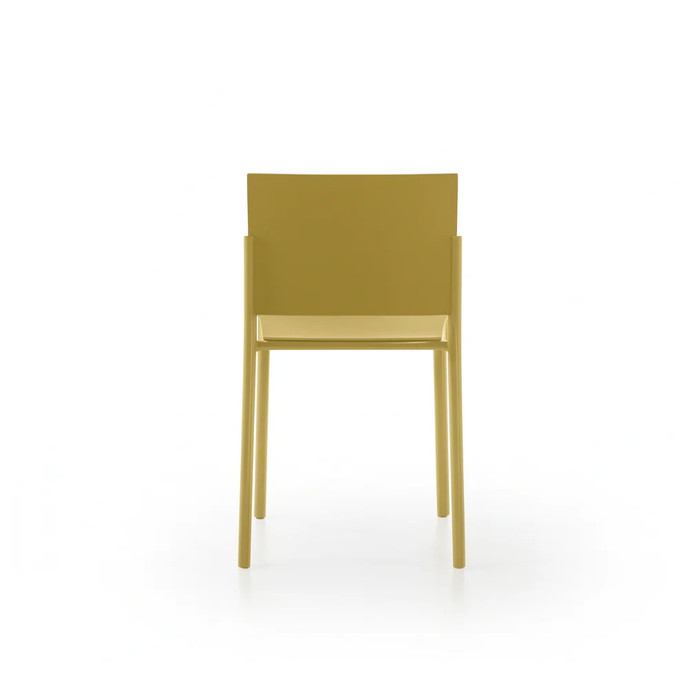 Aurora, Set di 4 sedie in polipropilene Senape (52.5cm X 55cm H. 81cm)| Duzzle
