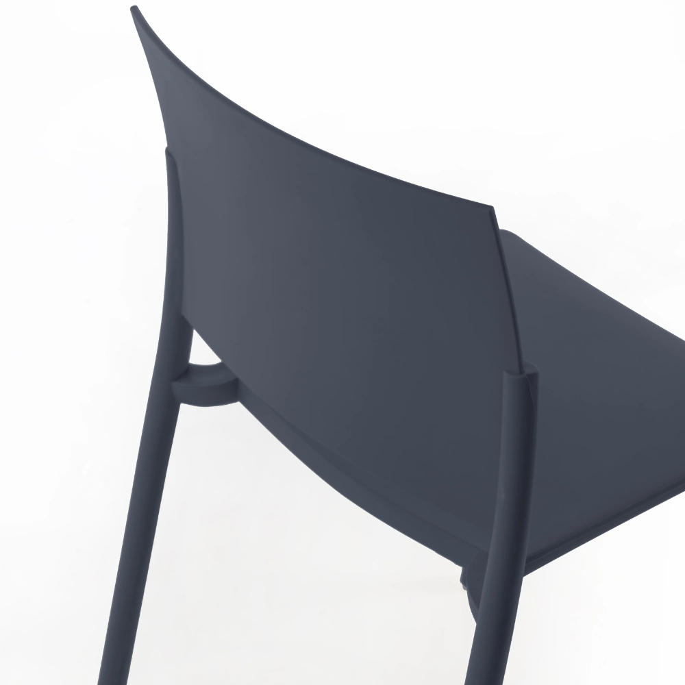 Aurora, Set di 4 sedie in polipropilene Visone (52.5cm X 55cm H. 81cm)| Duzzle