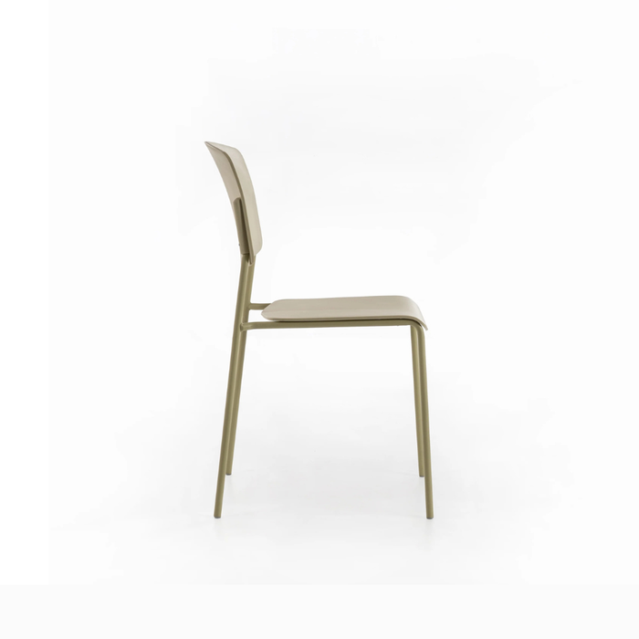 Vega, Set di 4 sedie in polipropilene Giallo (52cm X 52cm H. 79cm)| Duzzle