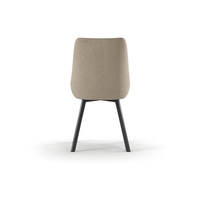 Artemis, Set di 4 sedie in microfibra Beige (48cm X 60cm H. 87cm) | Duzzle