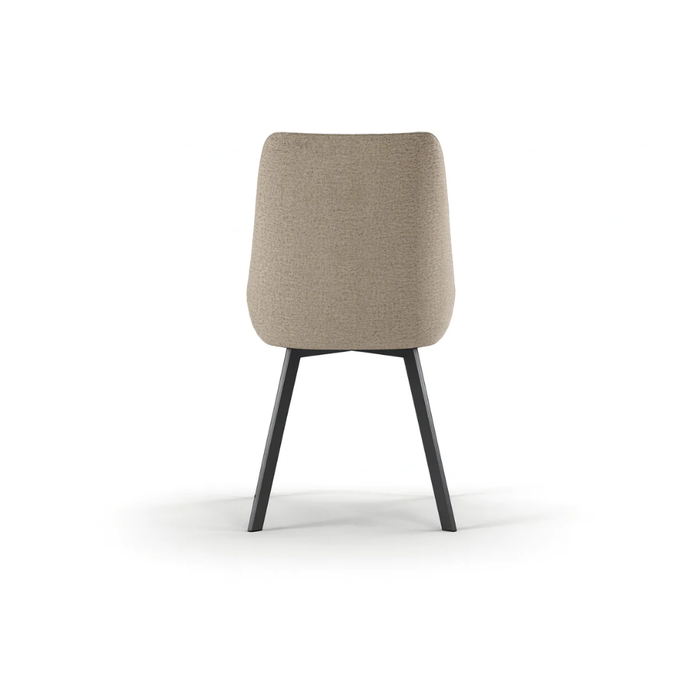 Artemis, Set di 4 sedie in microfibra Beige (48cm X 60cm H. 87cm) | Duzzle