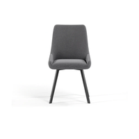 Artemis, Set di 4 sedie in microfibra Grigio scuro (48cm X 60cm H. 87cm) | Duzzle