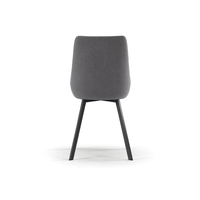 Artemis, Set di 4 sedie in microfibra Grigio scuro (48cm X 60cm H. 87cm) | Duzzle