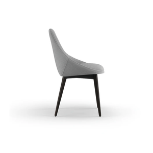 Delphi, Set di 4 sedie in tessuto Grigio chiaro (58cm X 49cm H. 85cm) | Duzzle