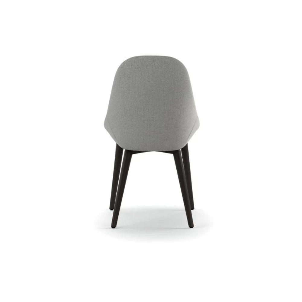 Delphi, Set di 4 sedie in tessuto Grigio chiaro (58cm X 49cm H. 85cm) | Duzzle