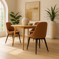 Delphi, Set di 4 sedie in tessuto Ruggine (58cm X 49cm H. 85cm) | Duzzle