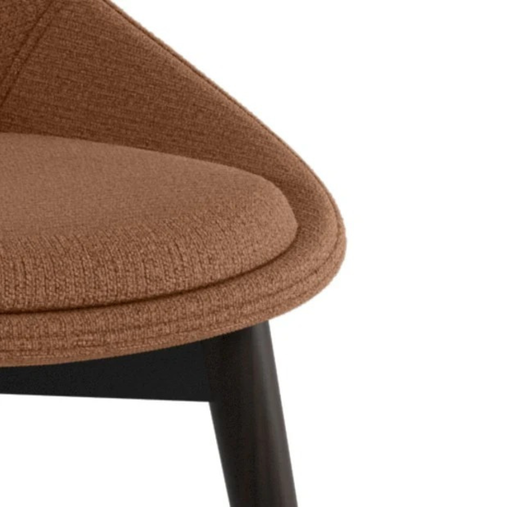 Delphi, Set di 4 sedie in tessuto Ruggine (58cm X 49cm H. 85cm) | Duzzle