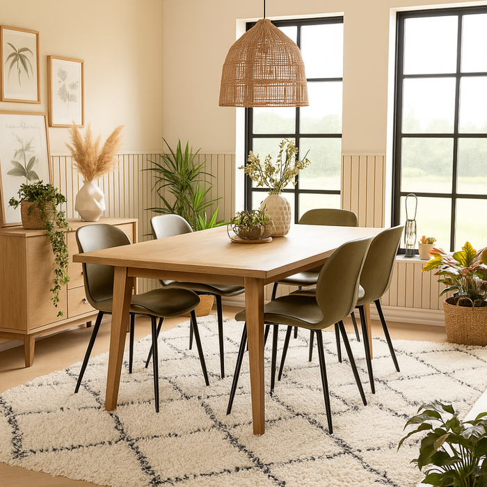 Callisto, Set di 4 sedie in soft-touch Sabbia (55cm X 45cm H. 83cm) | Duzzle