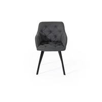 Thalia, Set di 2 sedie in tessuto Grigio scuro (60cm X 55cm H. 79cm) | Duzzle