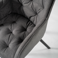 Thalia, Set di 2 sedie in tessuto Grigio scuro (60cm X 55cm H. 79cm) | Duzzle