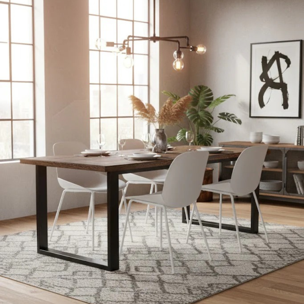 Cassandra, Set di 4 sedie in polipropilene Bianco (55cm X 46cm H. 79cm)| Duzzle