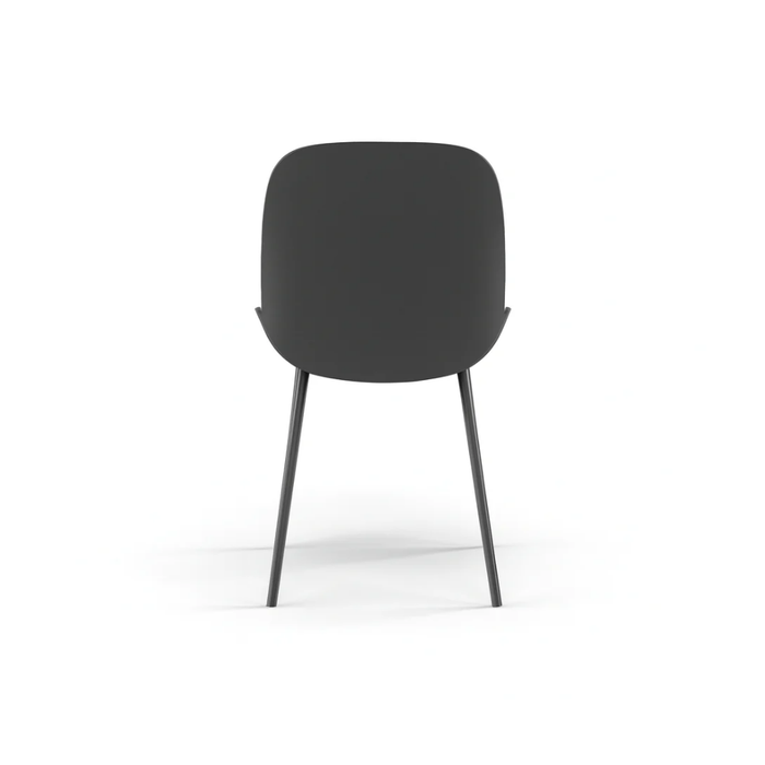 Cassandra, Set di 4 sedie in polipropilene Nero (55cm X 46cm H. 79cm)| Duzzle