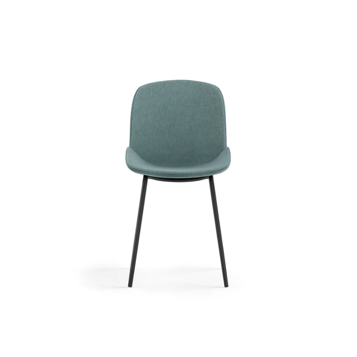 Adhara, Set di 4 sedie in tessuto Acquamarina (57cm X 46cm H. 80cm) | Duzzle