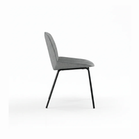 Adhara, Set di 4 sedie in tessuto Grigio chiaro (57cm X 46cm H. 80cm) | Duzzle