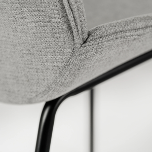 Adhara, Set di 4 sedie in tessuto Grigio chiaro (57cm X 46cm H. 80cm) | Duzzle