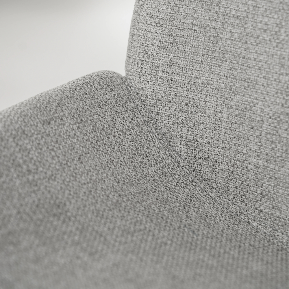 Adhara, Set di 4 sedie in tessuto Grigio chiaro (57cm X 46cm H. 80cm) | Duzzle