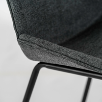 Adhara, Set di 4 sedie in tessuto Grigio scuro (57cm X 46cm H. 80cm) | Duzzle