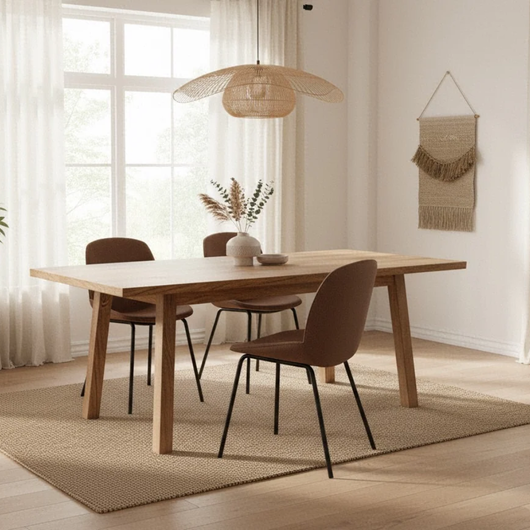 Adhara, Set di 4 sedie in tessuto Ruggine (57cm X 46cm H. 80cm) | Duzzle