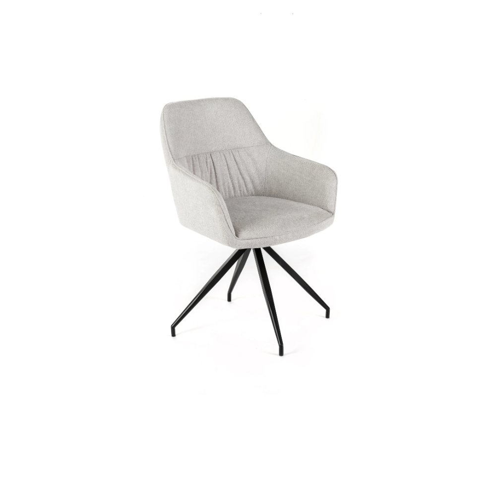 Celeste, Set di 2 sedie in tessuto Grigio chiaro (56cm X 56cm H. 87cm) | Duzzle