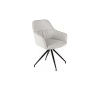 Celeste, Set di 2 sedie in tessuto Grigio chiaro (56cm X 56cm H. 87cm) | Duzzle