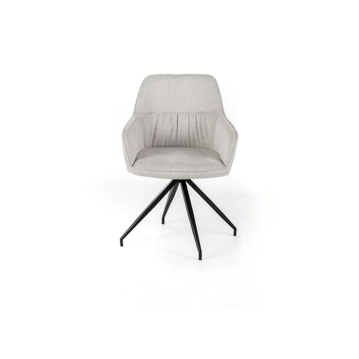 Celeste, Set di 2 sedie in tessuto Grigio chiaro (56cm X 56cm H. 87cm) | Duzzle