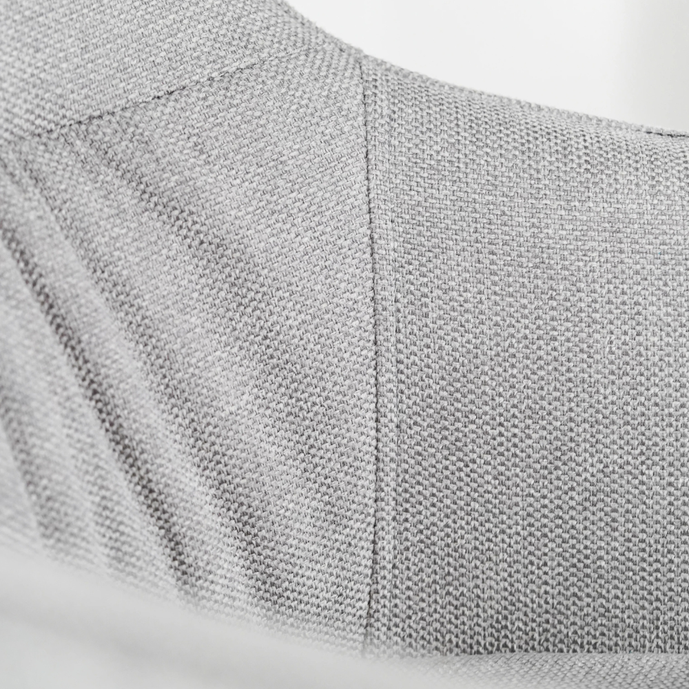 Celeste, Set di 2 sedie in tessuto Grigio chiaro (56cm X 56cm H. 87cm) | Duzzle