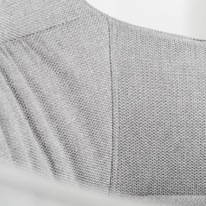 Celeste, Set di 2 sedie in tessuto Grigio chiaro (56cm X 56cm H. 87cm) | Duzzle