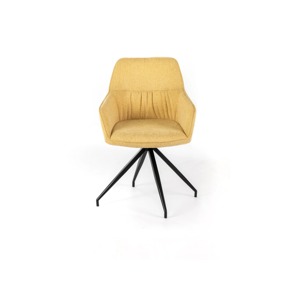 Celeste, Set di 2 sedie in tessuto Giallo (56cm X 56cm H. 87cm) | Duzzle