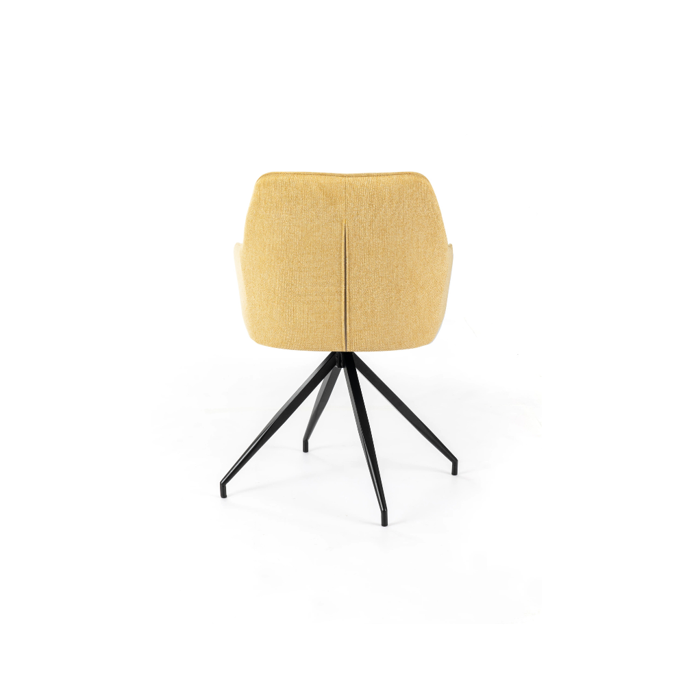 Celeste, Set di 2 sedie in tessuto Giallo (56cm X 56cm H. 87cm) | Duzzle