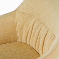 Celeste, Set di 2 sedie in tessuto Giallo (56cm X 56cm H. 87cm) | Duzzle