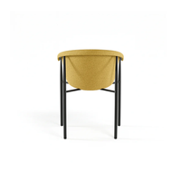 Electra, Set di 2 sedie in tessuto Giallo (58cm X 56cm H. 79cm) | Duzzle