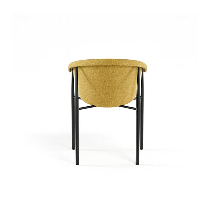 Electra, Set di 2 sedie in tessuto Giallo (58cm X 56cm H. 79cm) | Duzzle