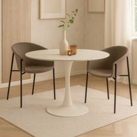 Electra, Set di 2 sedie in tessuto Tortora (58cm X 56cm H. 79cm) | Duzzle