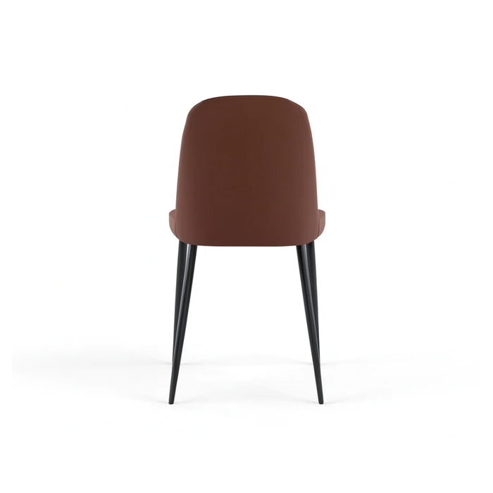 Gaelia, Set di 4 sedie in soft-touch Bordeaux (52cm X 45cm H. 85cm) | Duzzle