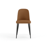 Gaelia, Set di 4 sedie in soft-touch Caramello (52cm X 45cm H. 85cm) | Duzzle