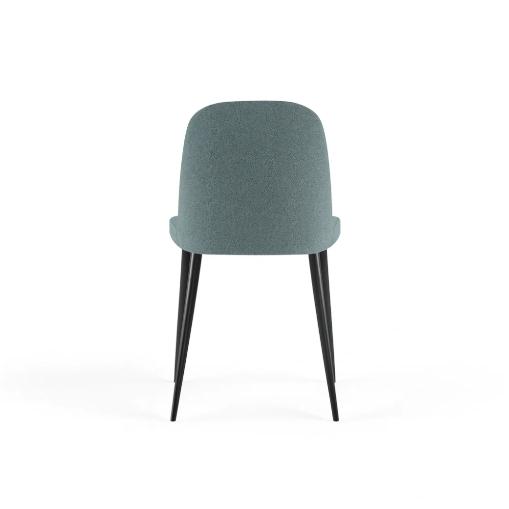 Corvina, Set di 4 sedie in tessuto Acquamarina (55cm X 46cm H. 85cm) | Duzzle